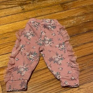 Floral Ruffle Nicole Miller New York 3/6 M Baby Pants